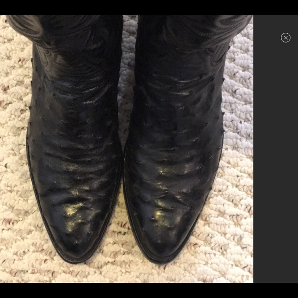Tony Lama Exotic Full Quill Ostrich Skin Boots